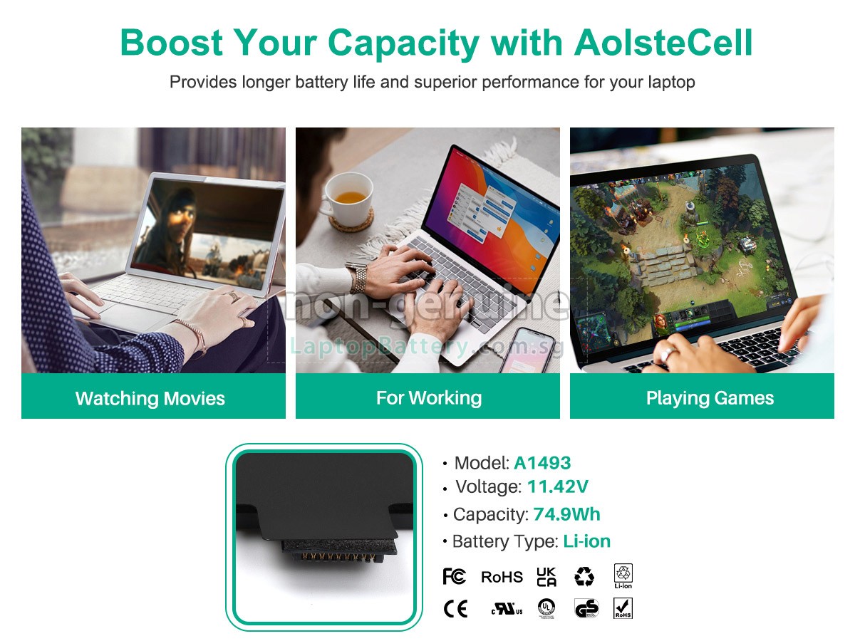 replacement Apple MacBook Pro 13_ Retina A1502 (Mid 2014) battery