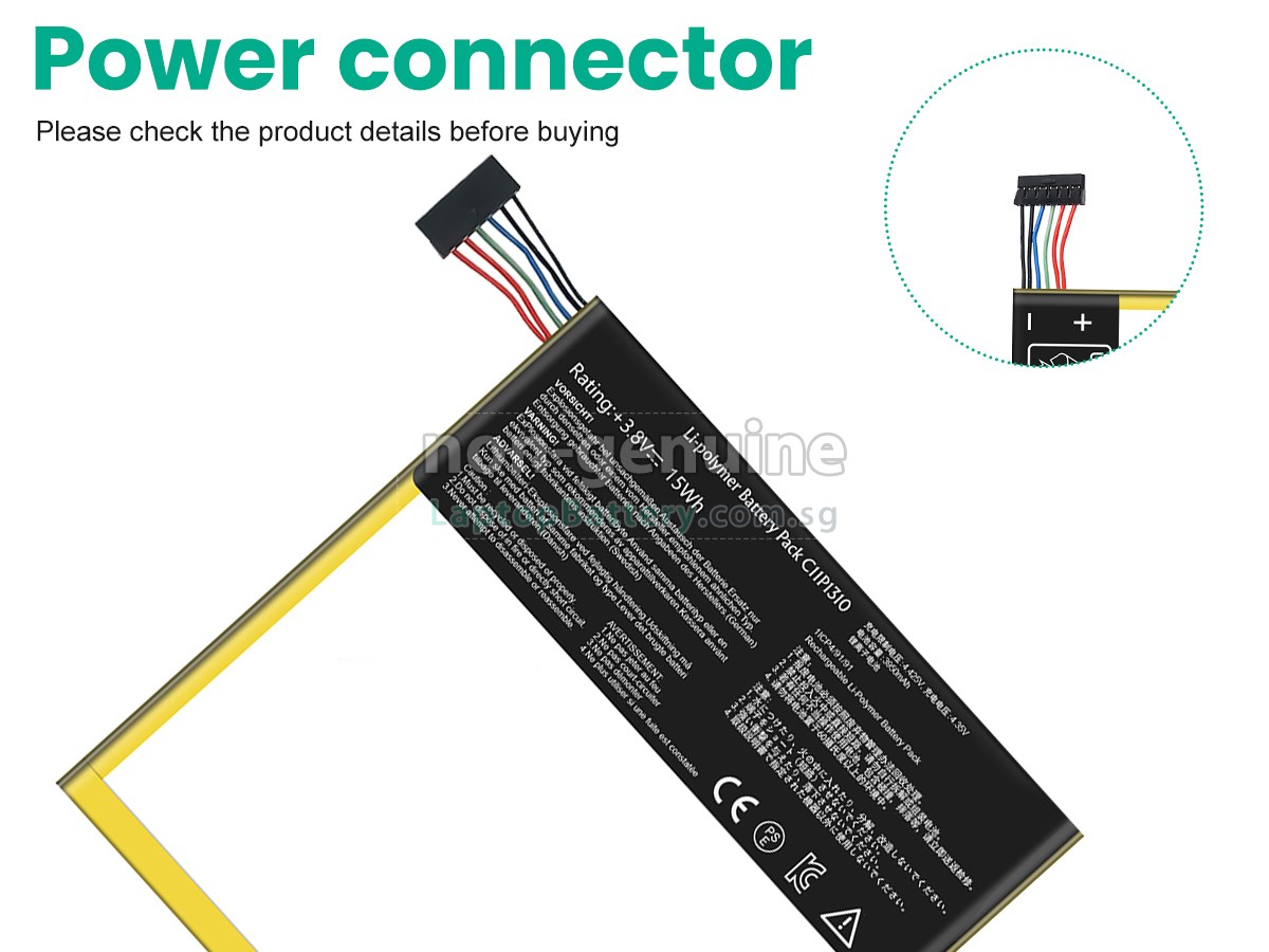 replacement Asus C11P1310 battery