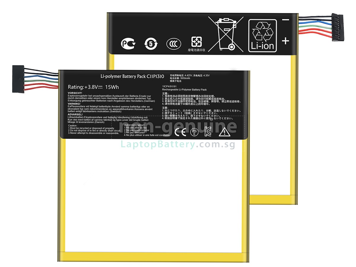 replacement Asus C11P1310 battery