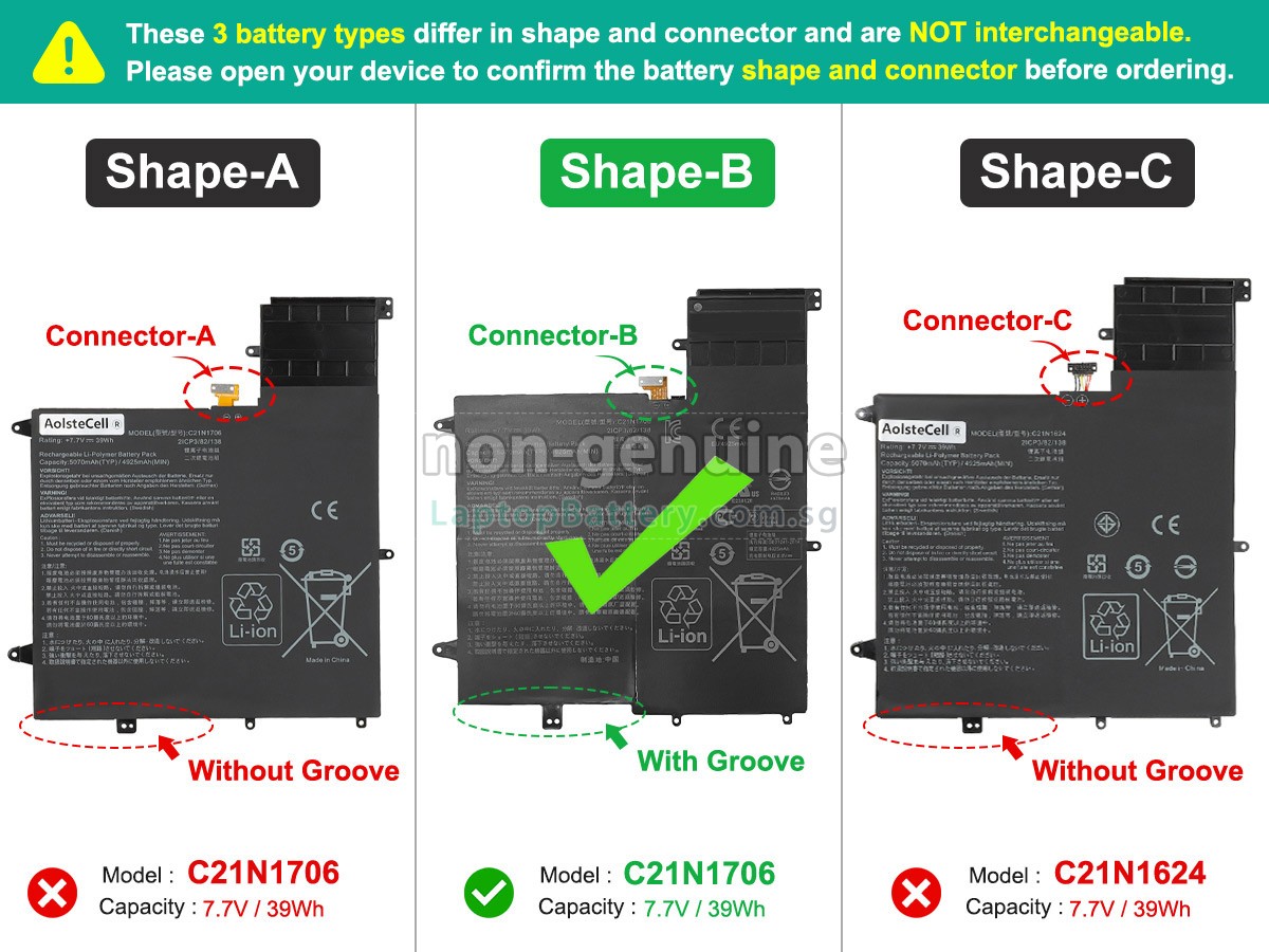 replacement Asus ZenBook Flip S UX370UA-EA321T battery