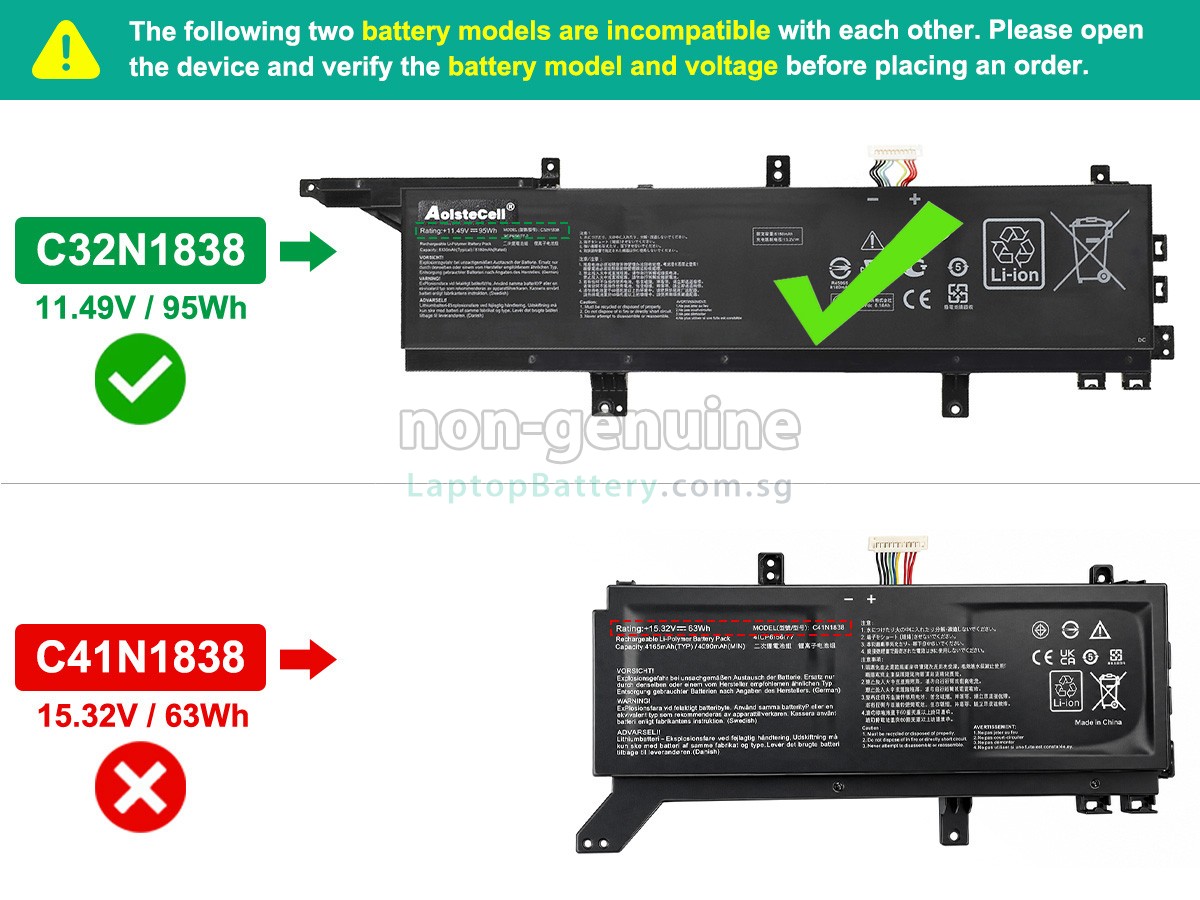 replacement Asus ProART STUDIOBook Pro X W730G2T battery