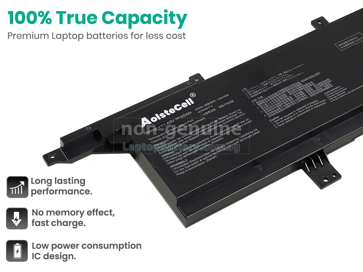 replacement Asus ProART STUDIOBook Pro X W730G2T battery