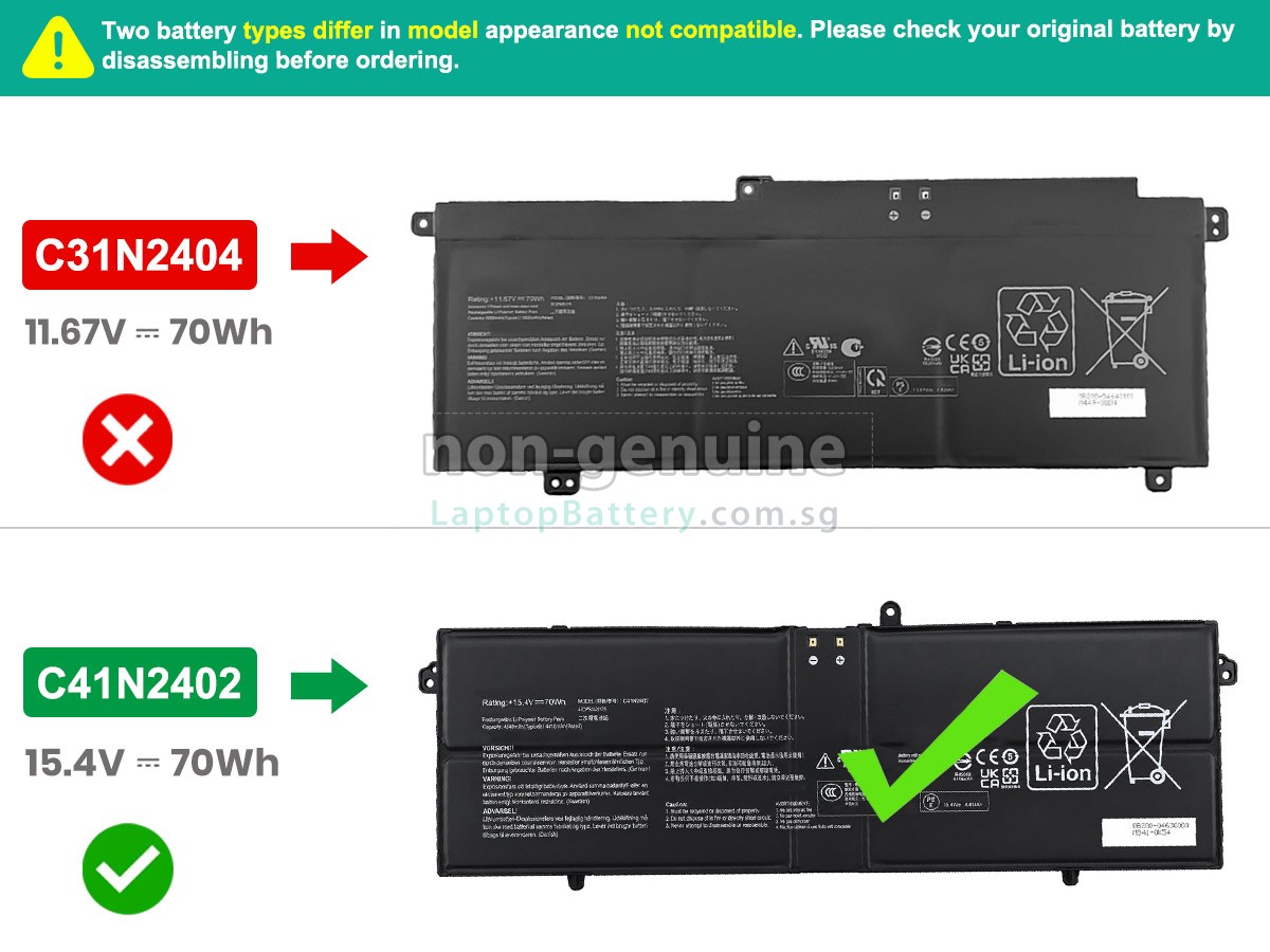 replacement Asus VivoBook S16 S3607QA battery