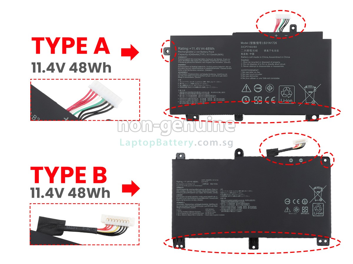 replacement Asus TUF505GD battery