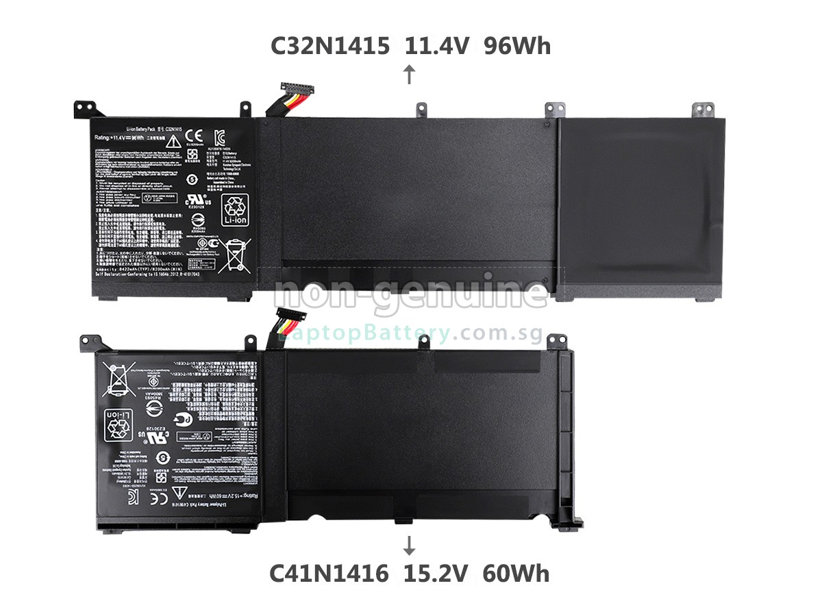 replacement Asus ZenBook Pro UX501JW-CN128T battery