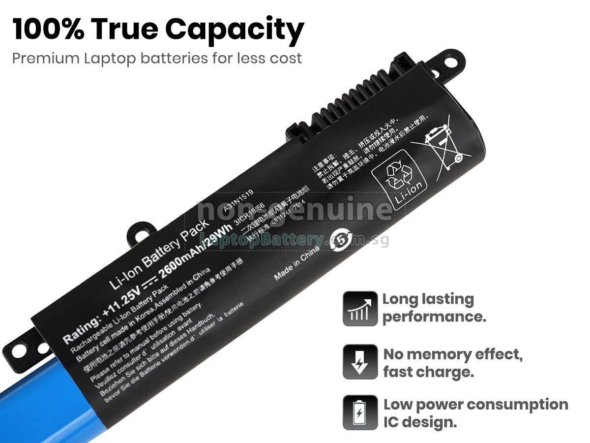 replacement Asus VivoBook X540UA-DM047T battery