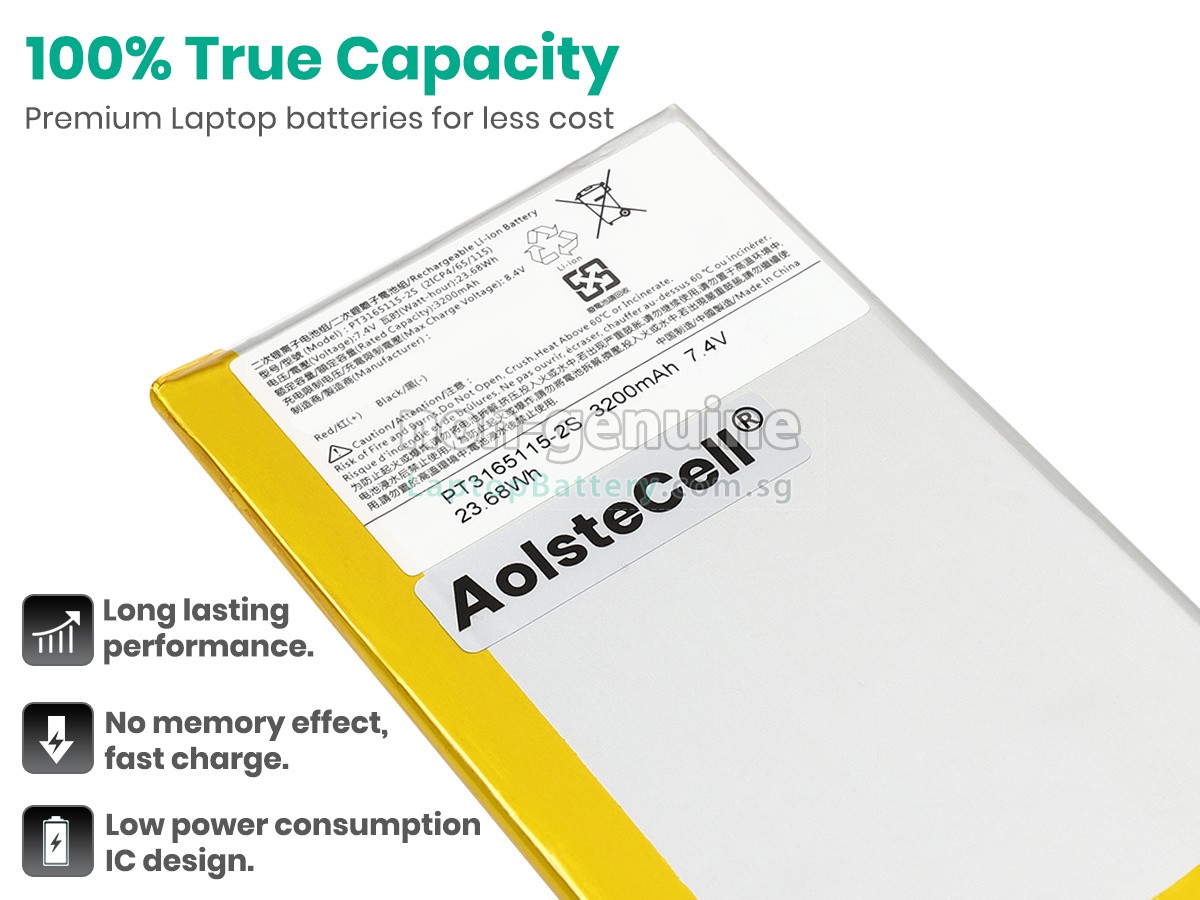 replacement Avita PT3165115-2S battery
