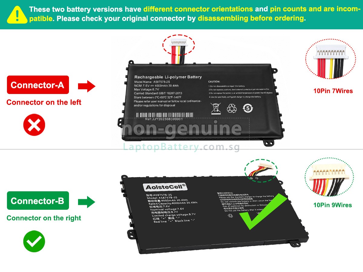 replacement AXIOO MYBOOK 14F NBAX21L battery