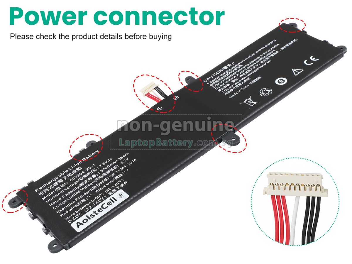 replacement CHUWI 059B4-2S1P(2ICP5/59/115) battery