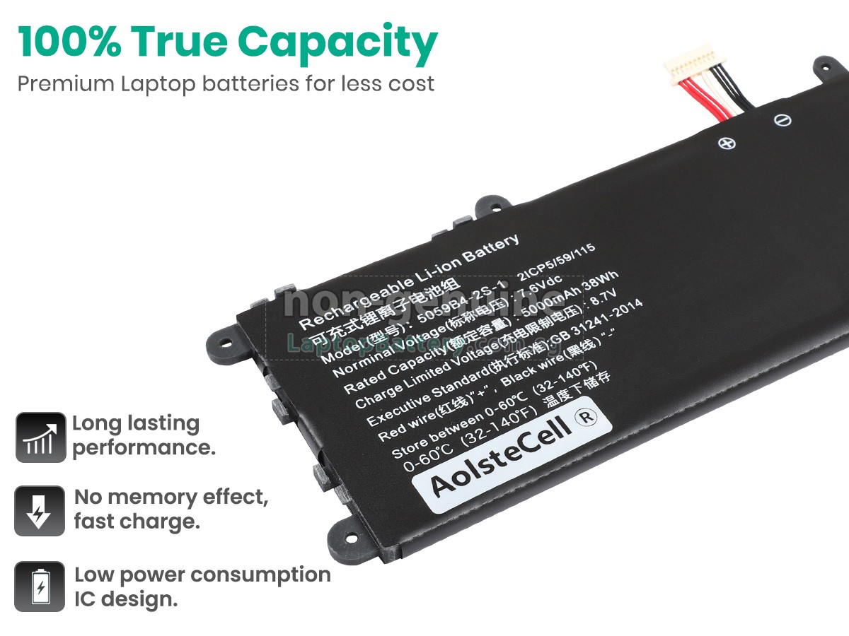 replacement CHUWI 059B4-2S1P(2ICP5/59/115) battery