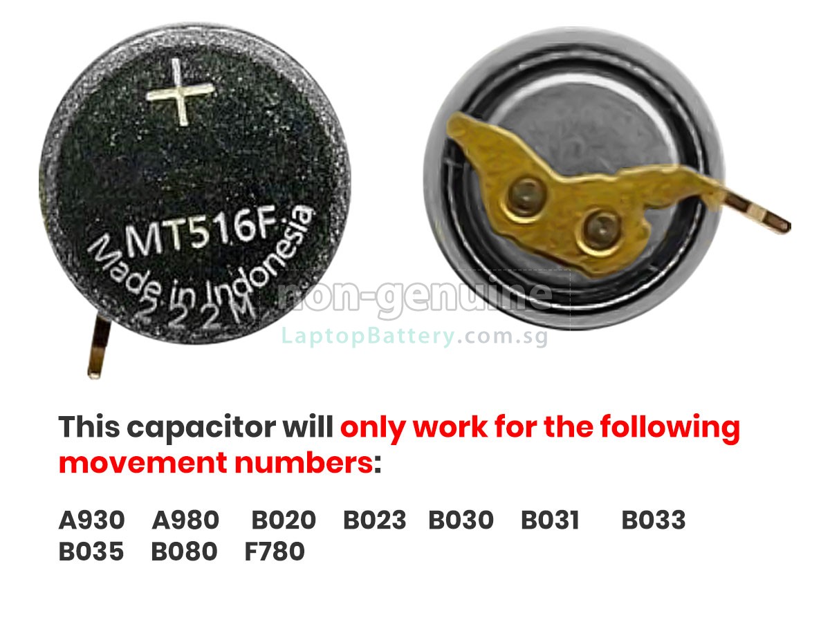 replacement CITIZEN MT516F battery