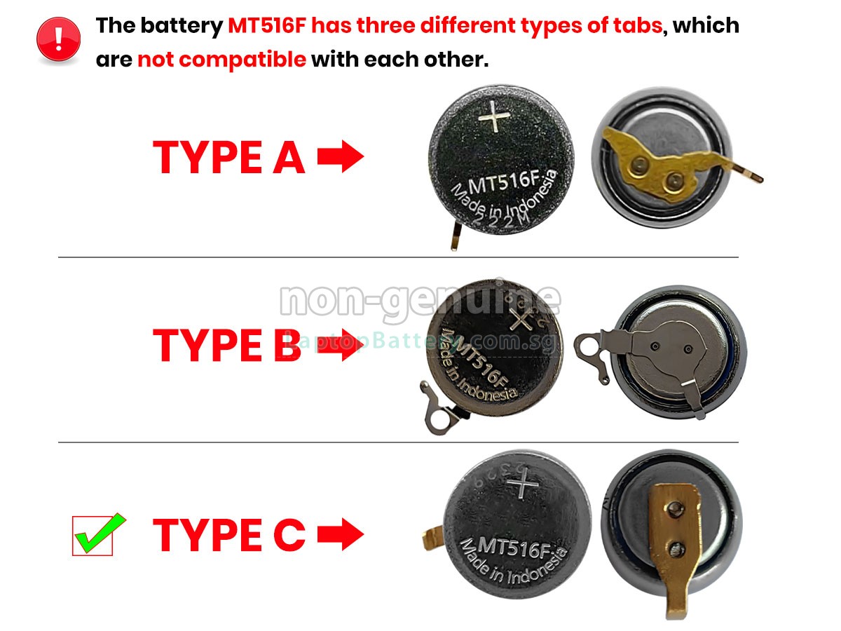 replacement CITIZEN MT516F battery