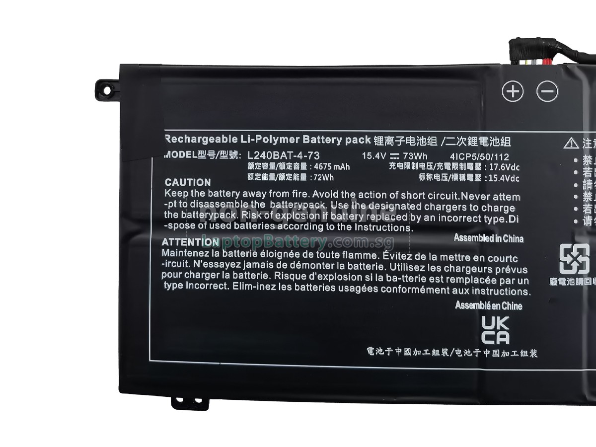 replacement Clevo L240BAT-4-73 battery
