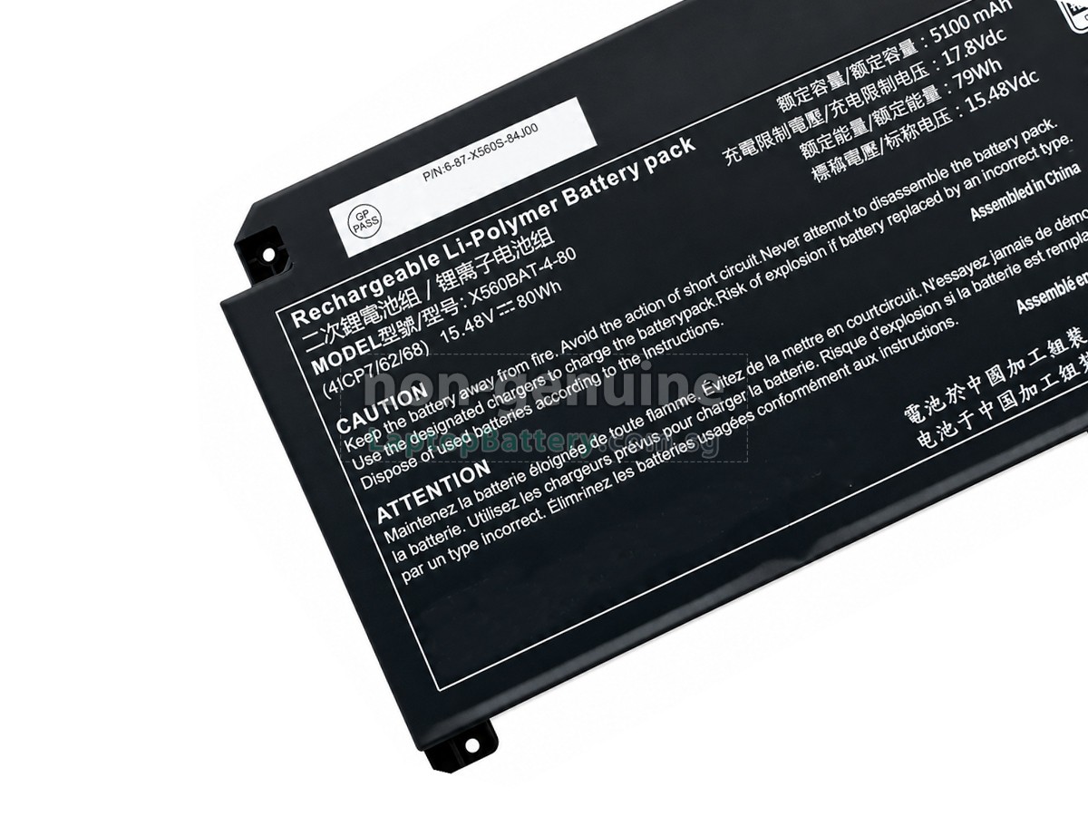 replacement Clevo T58-V battery