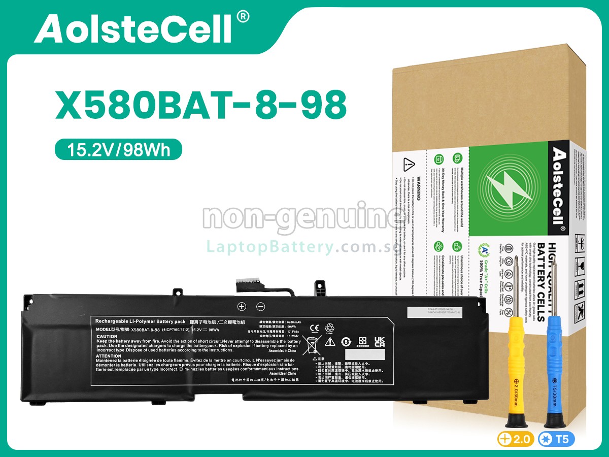 replacement Clevo X580BAT-8-98 battery