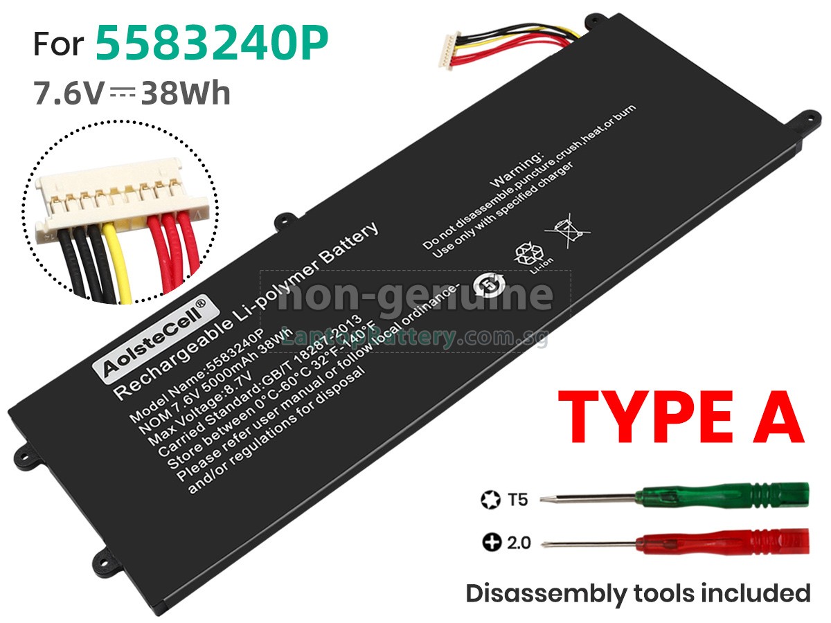 replacement Cooyes 5583240P battery