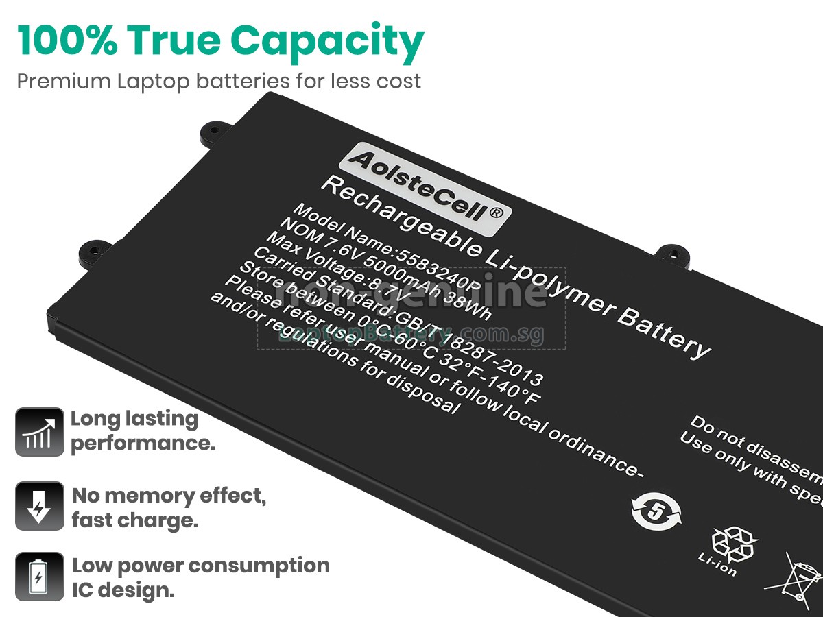 replacement Cooyes 5583240P battery