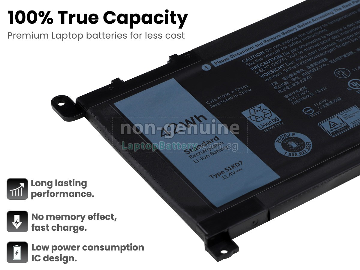 replacement Dell Chromebook 11 3180 battery