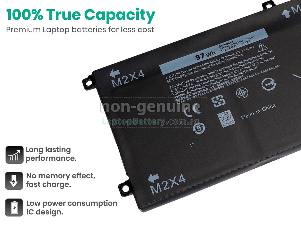 replacement Dell P102F003 battery