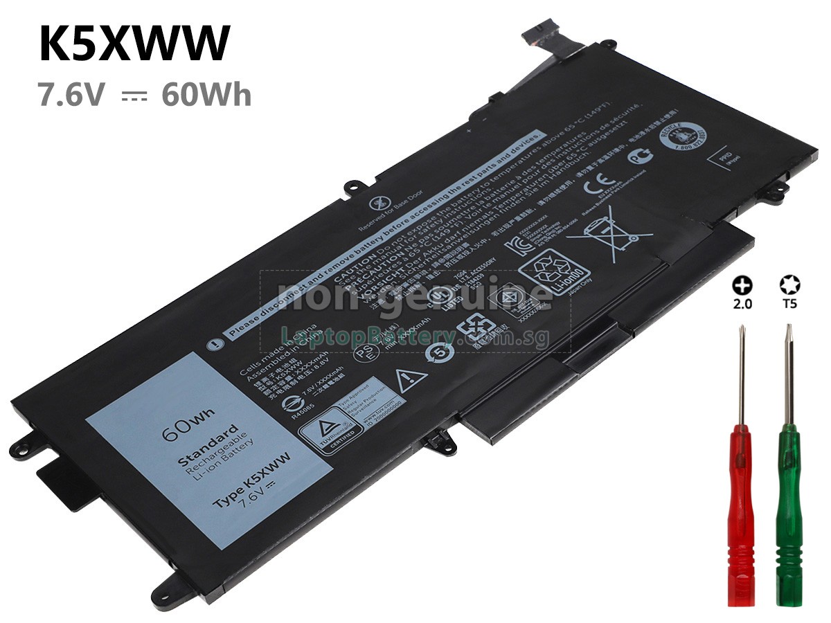 replacement Dell Latitude 7389 2-IN-1 battery