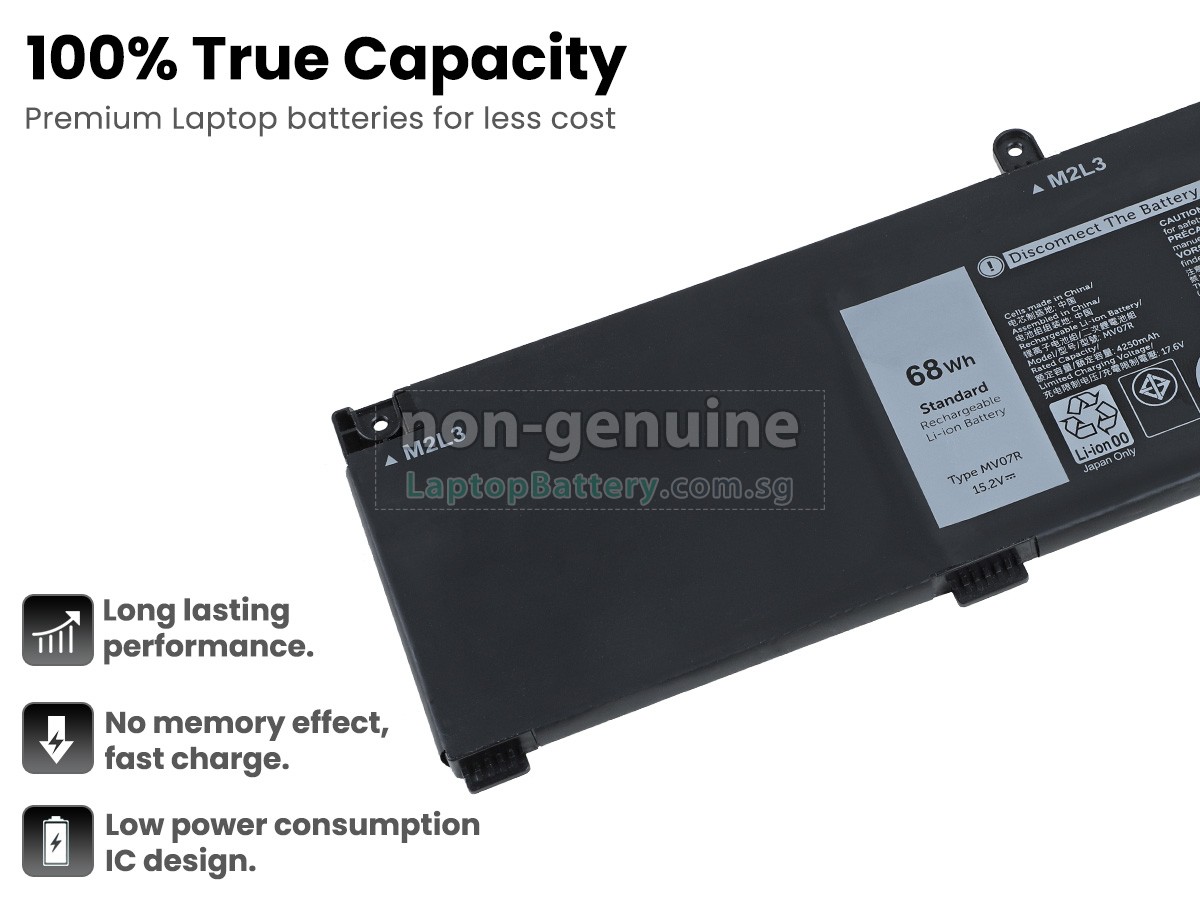 replacement Dell 072WGV battery