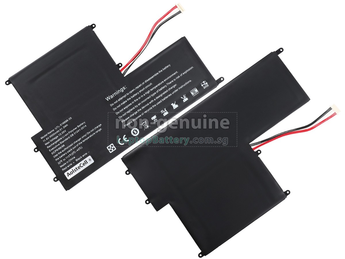 replacement EVOO UTL-516698-3S battery