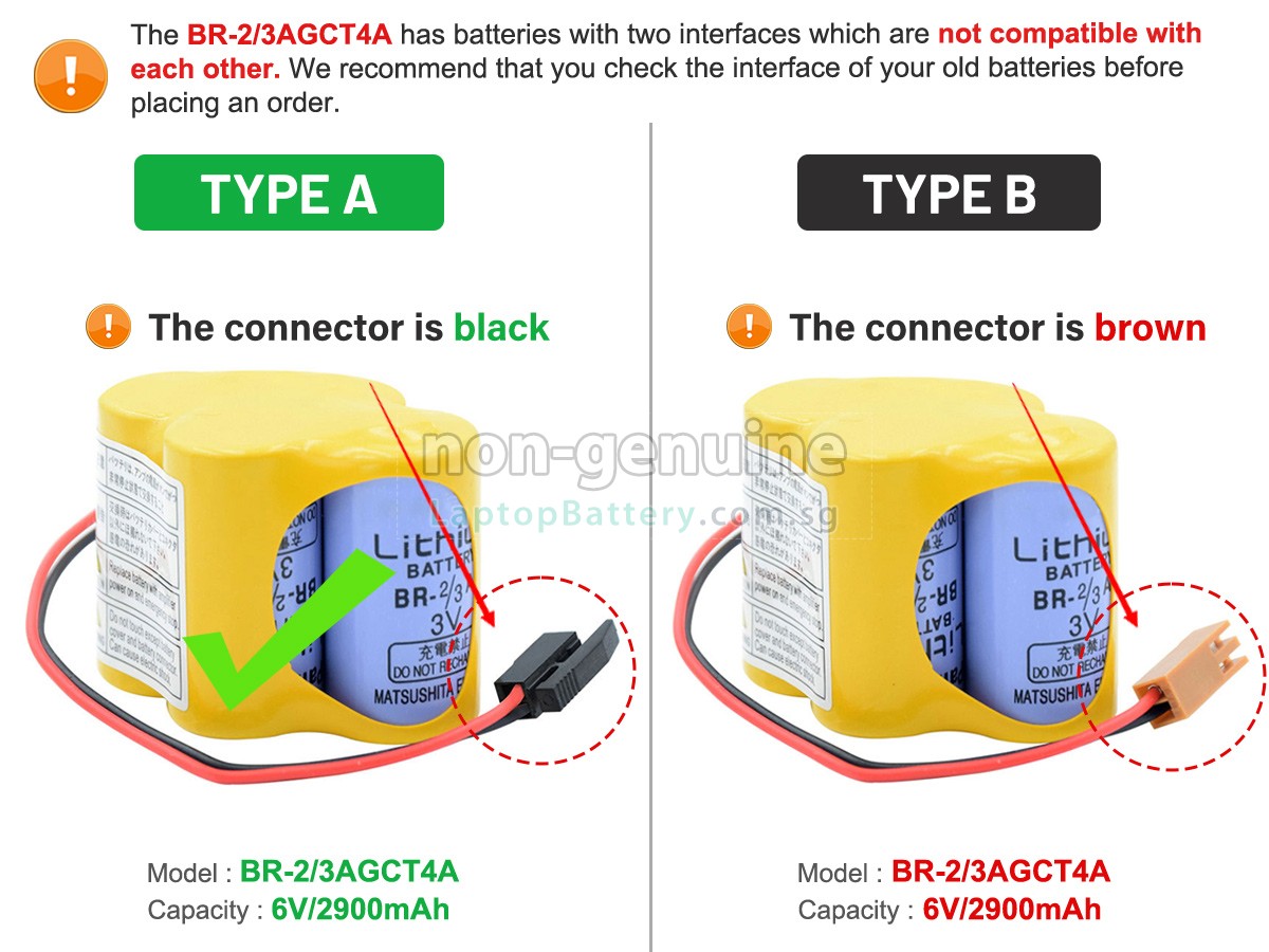 replacement Fanuc BR-23AGCT4A battery
