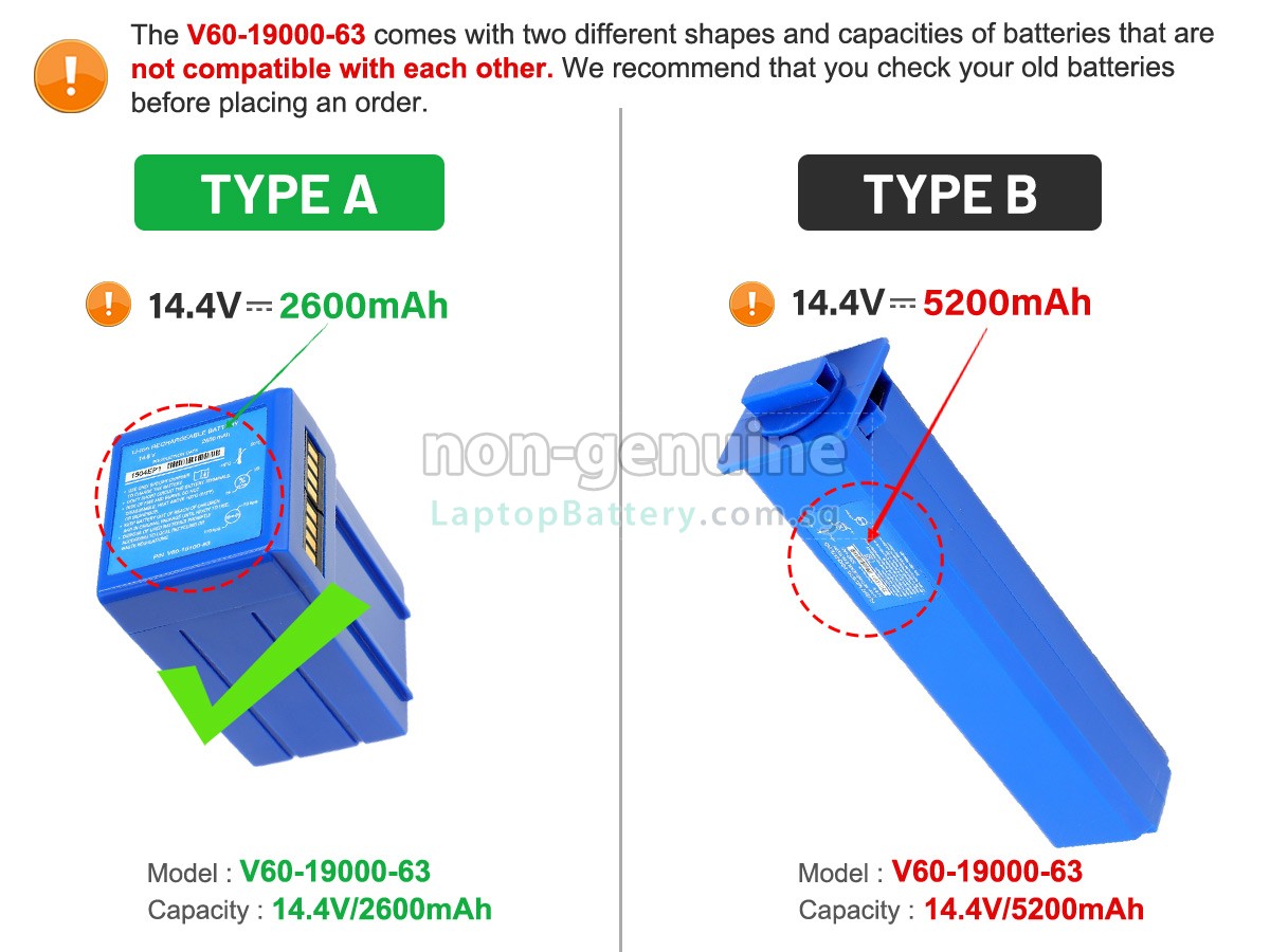 replacement Flight V60-19100-63 battery