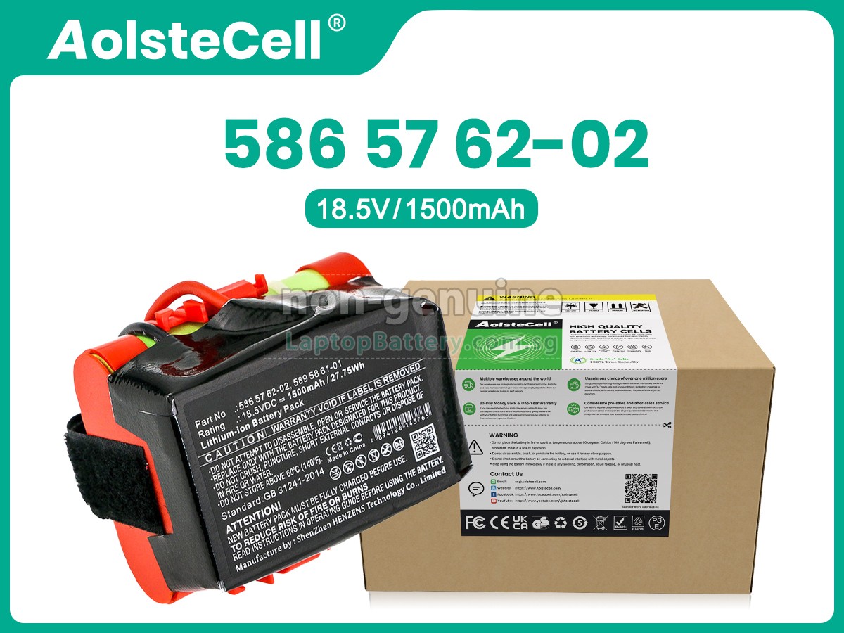 replacement Gardena 5865762-02 battery