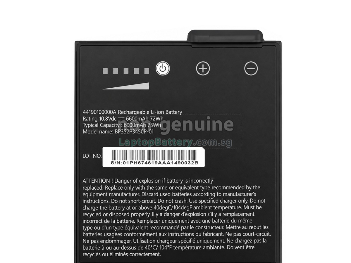 replacement Getac BP3S2P3450P-01 battery