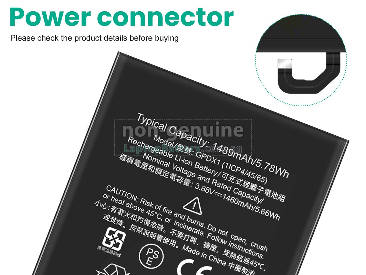 replacement Google GPDX1 battery