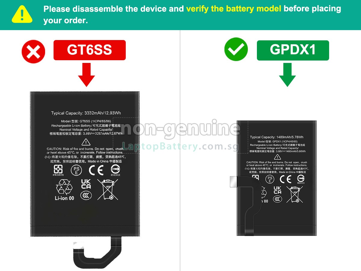 replacement Google PIXEL FOLD battery