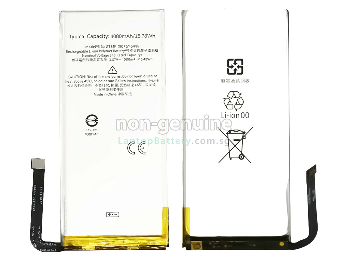 replacement Google GTB1F battery