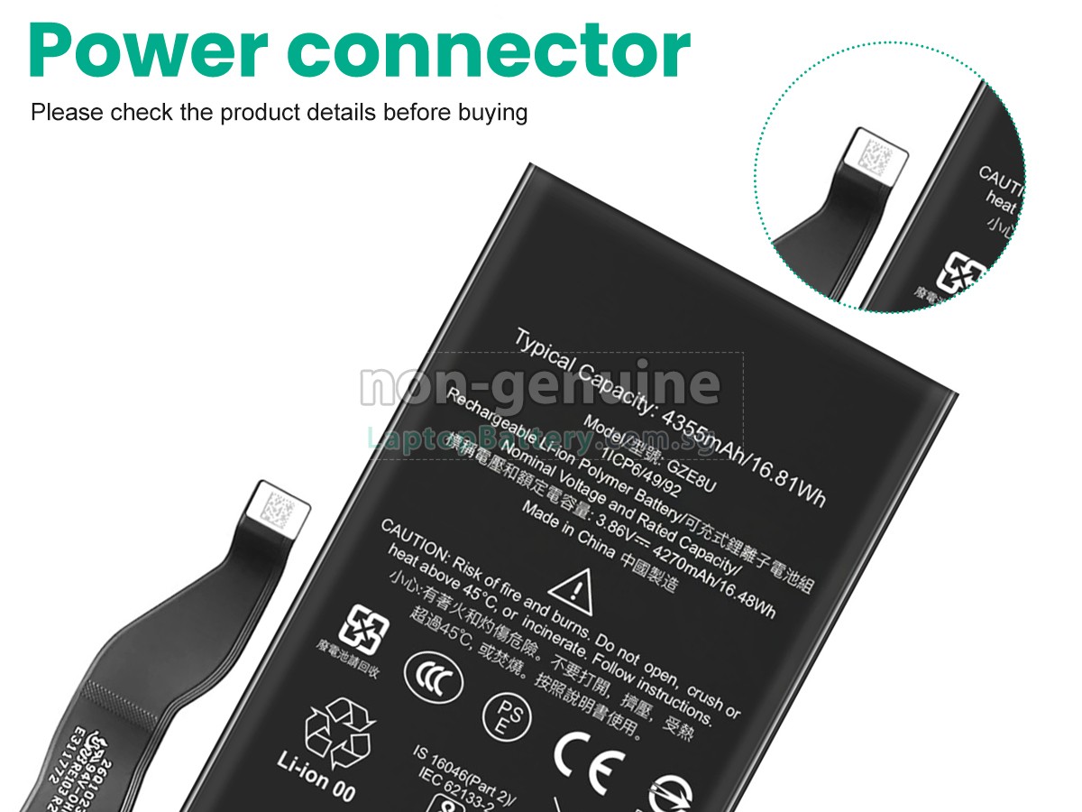 replacement Google GZE8U battery