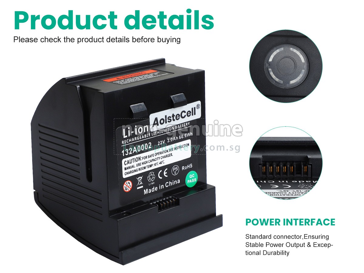 replacement Gtech 103A105 battery