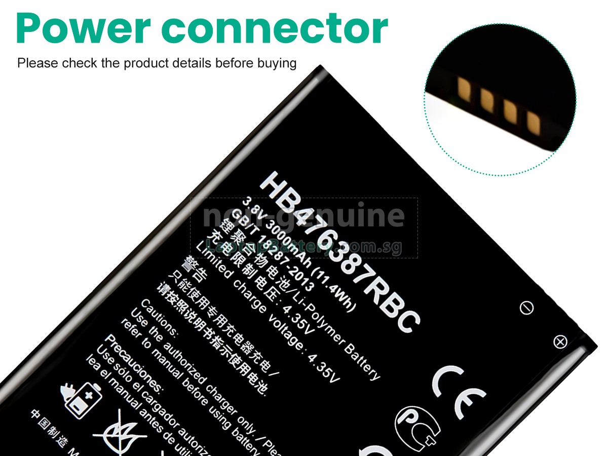 replacement Honor HB476387RBC-T1 battery