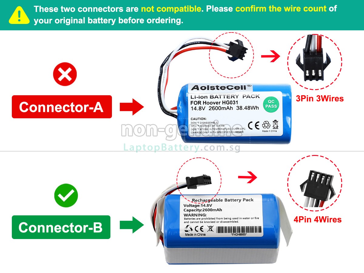 replacement Hoover HGO310011 battery