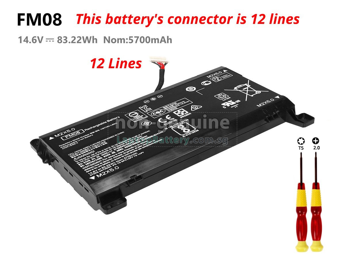 replacement HP Omen 17-AN054TX battery