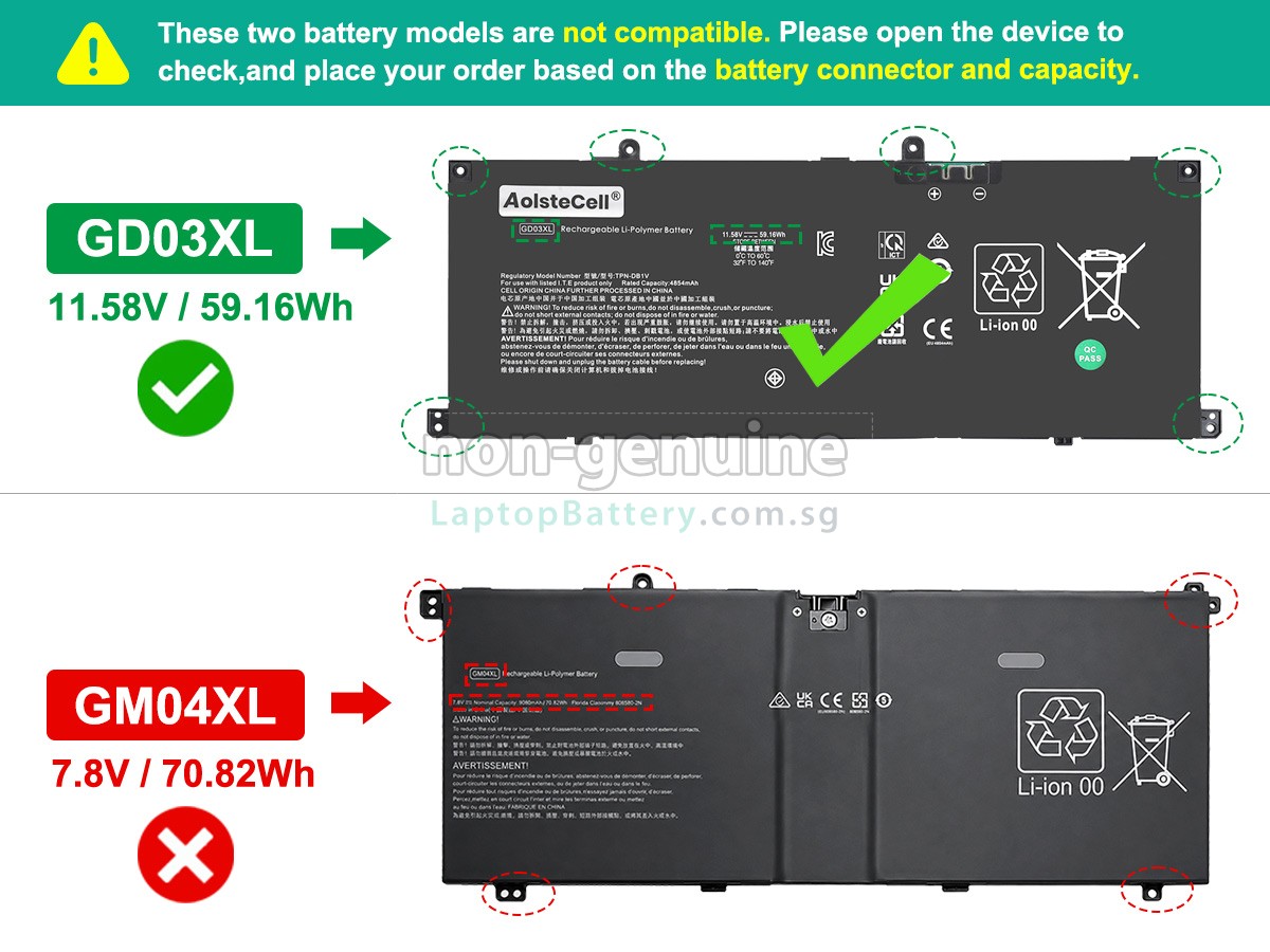 replacement HP OmniBook X FLIP 14-KC0006NE battery