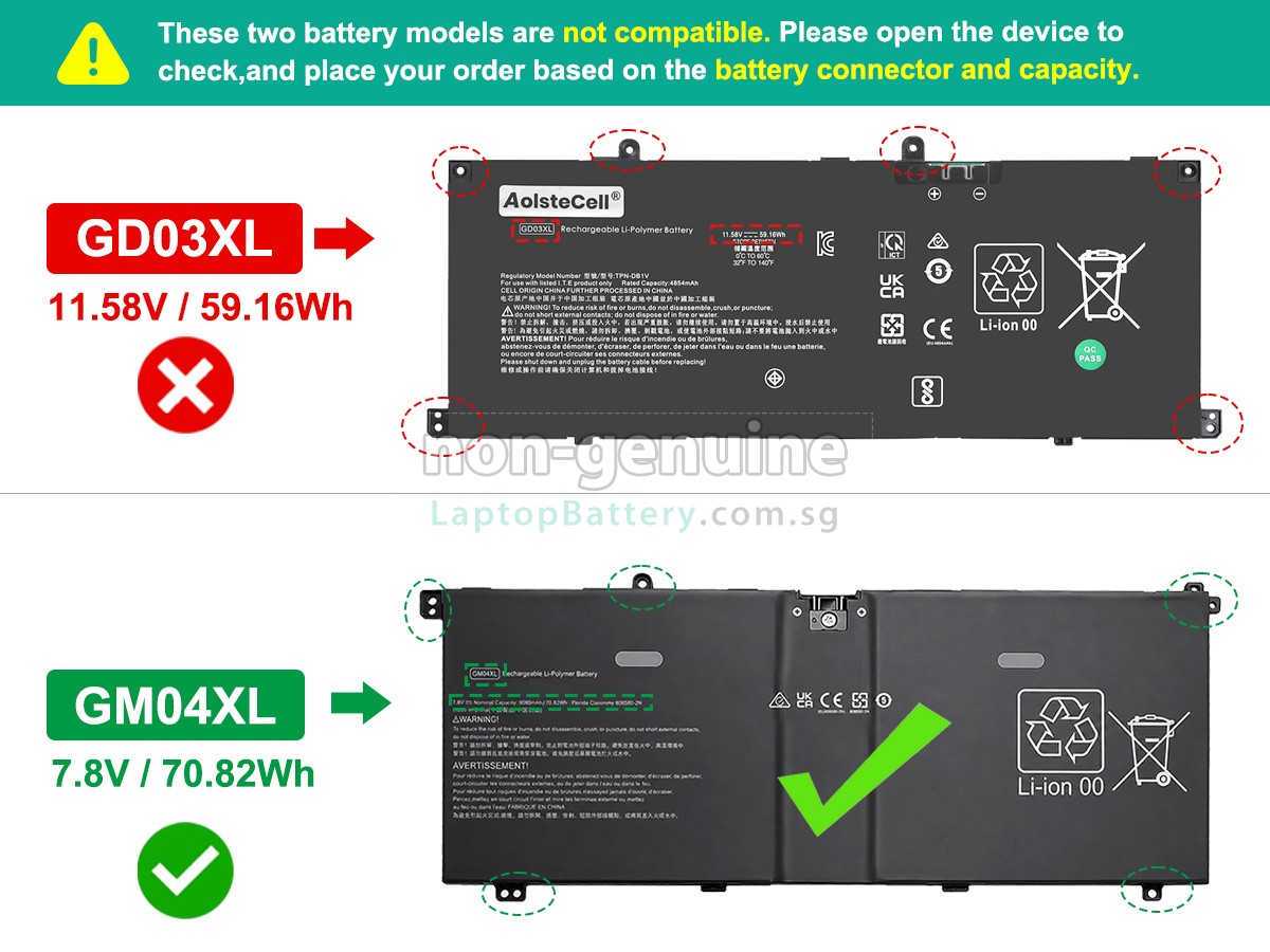 replacement HP OmniBook X FLIP 14-KC0006NE battery