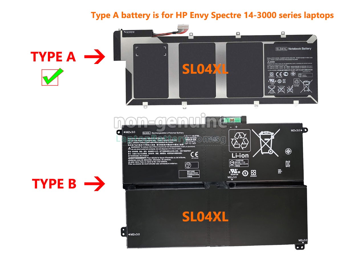 replacement HP Envy Spectre 14-3100EB battery