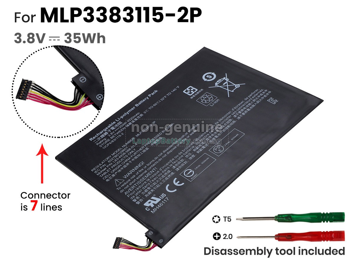replacement HP Pavilion X2 10-K000NC battery