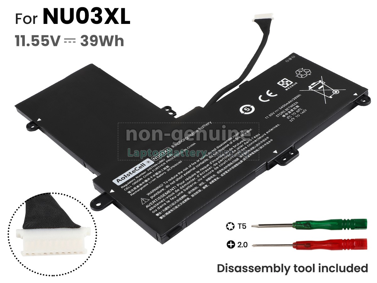 replacement HP NU03XL battery