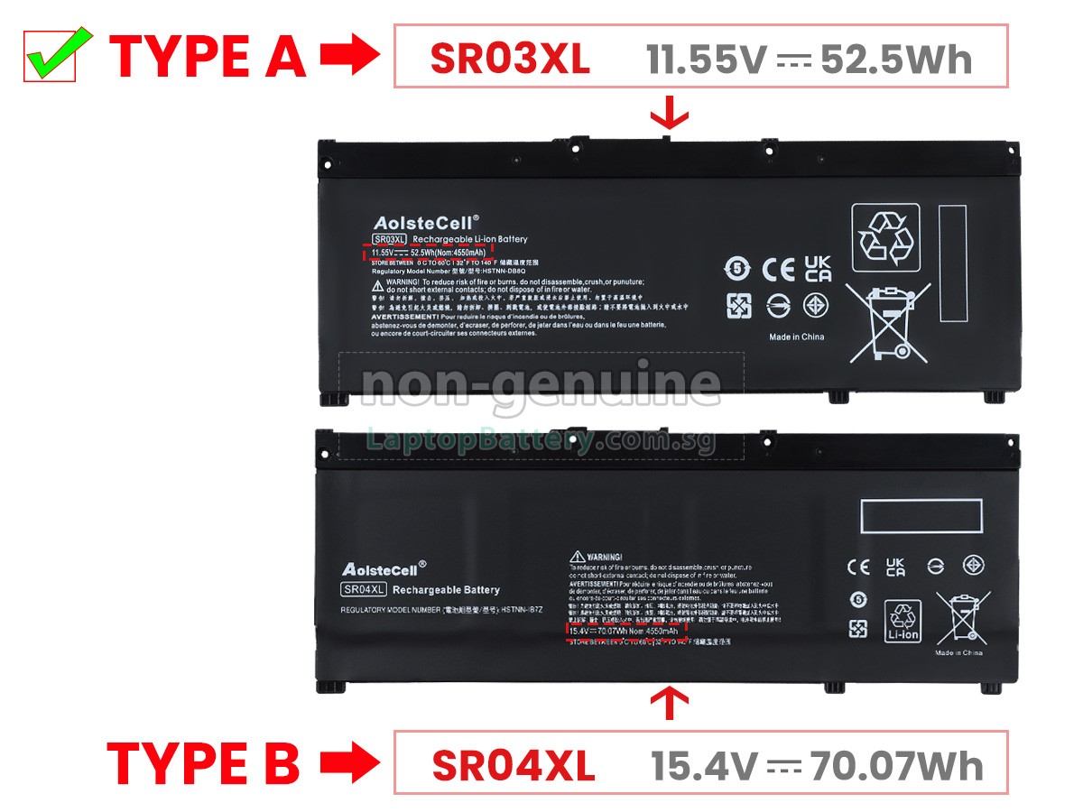 replacement HP SR03XL battery