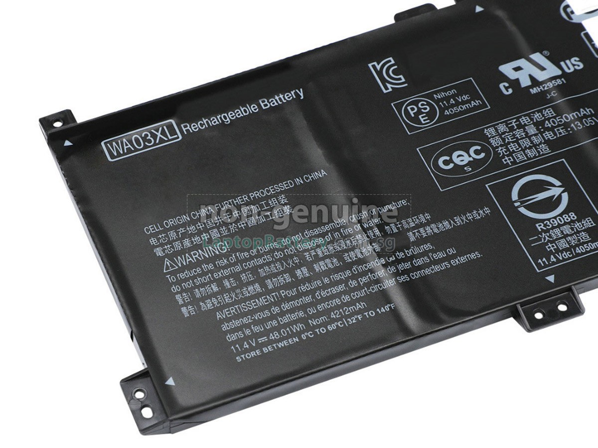 replacement HP WA03XL battery