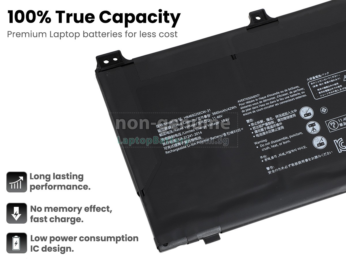 replacement Huawei MATEBOOK D15 (2020) battery