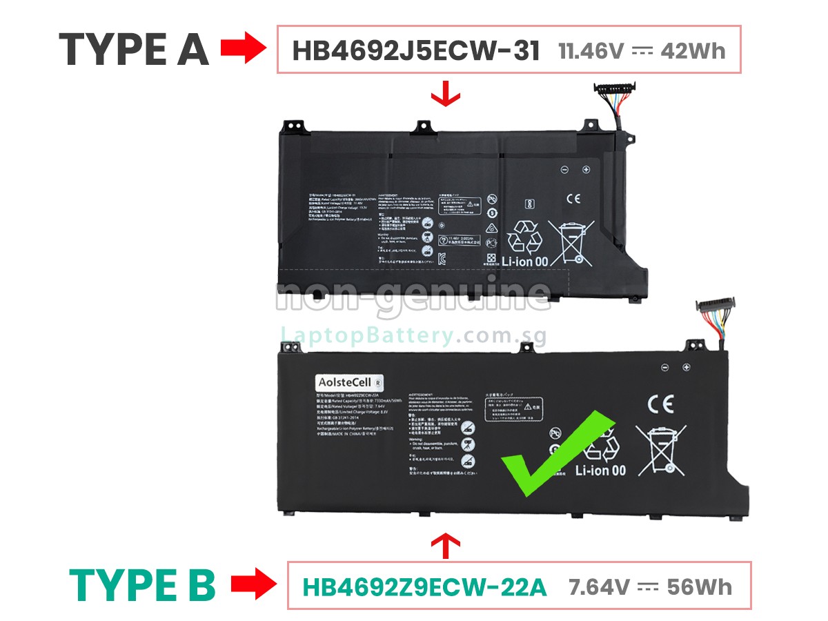 replacement Huawei MATEBOOK D15 (2020) battery