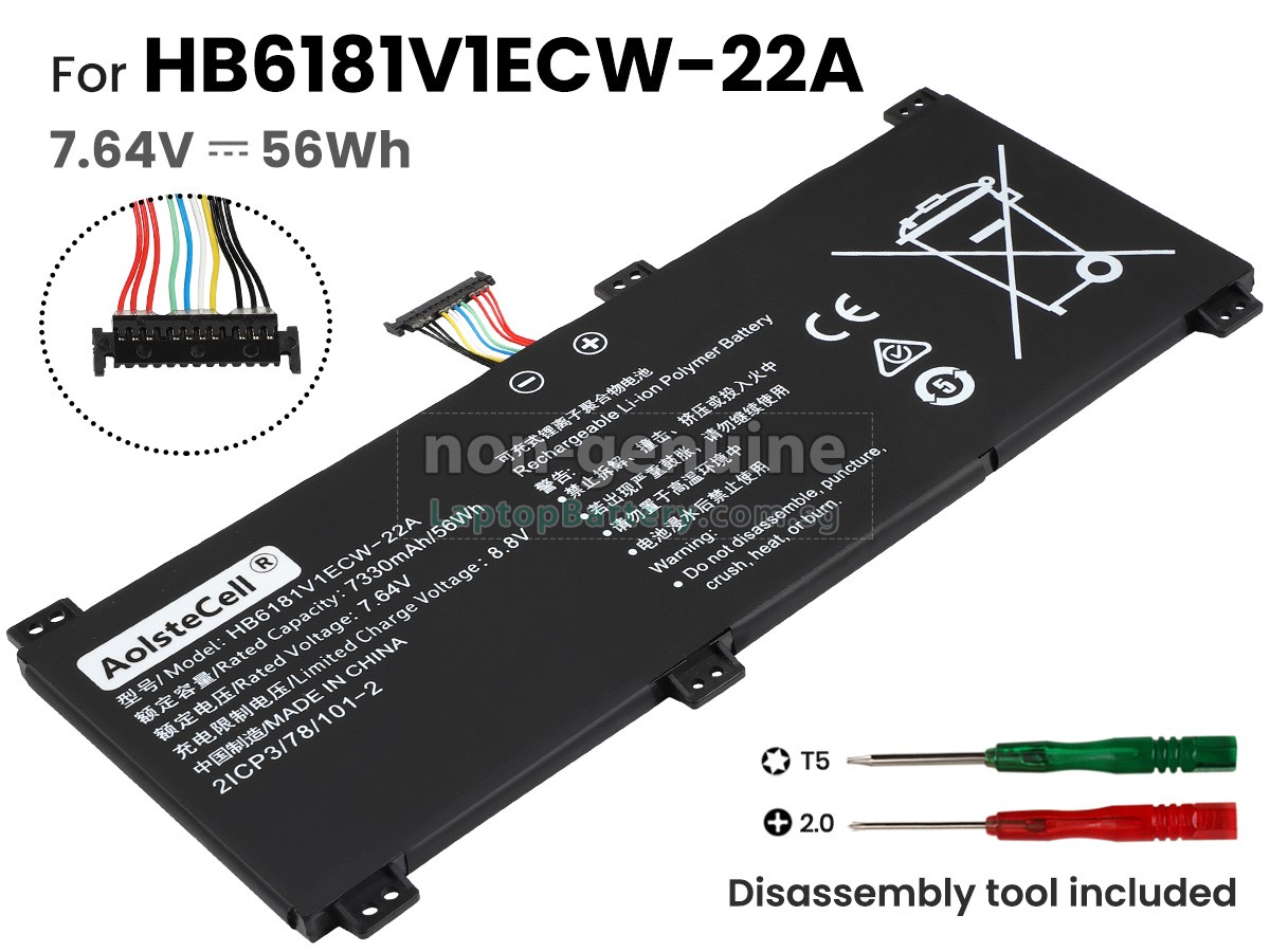 replacement Huawei HB6181V1ECW-22A battery