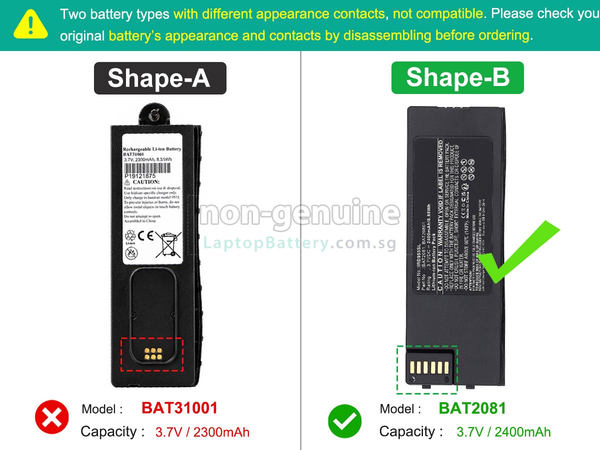 replacement Iridium BAT31001 battery