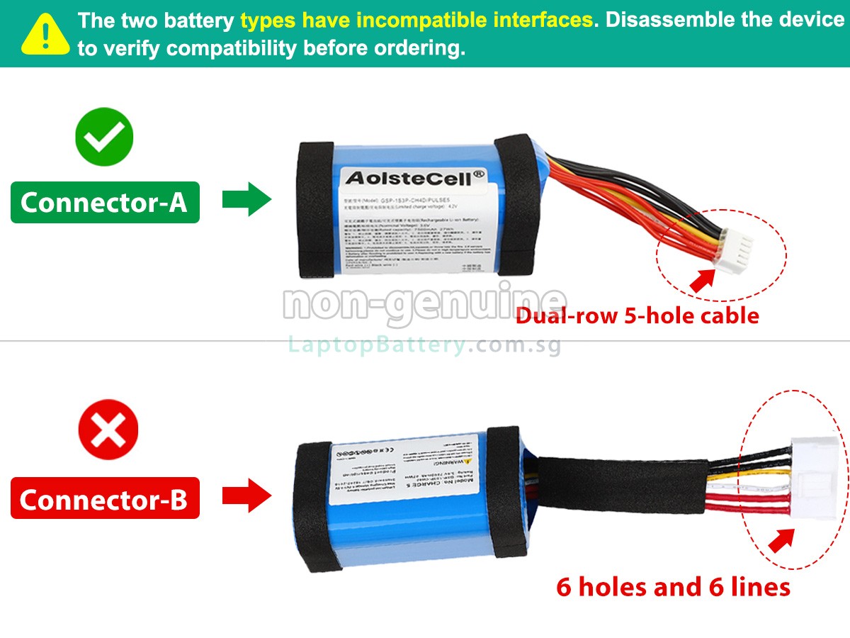 replacement JBL GSP-1S3P-CH4D battery